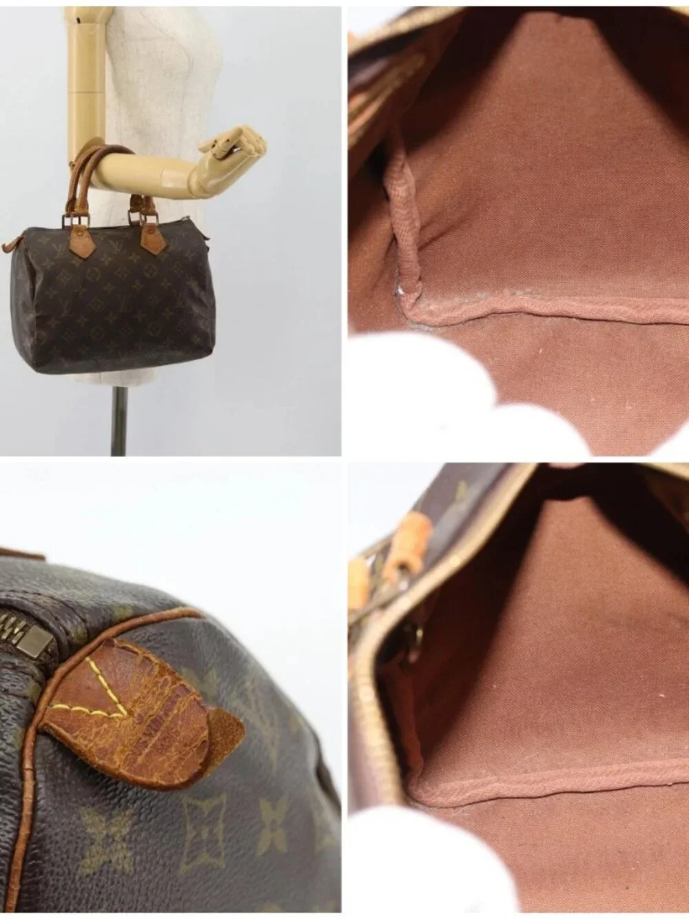 LOUIS VUITTON Monogram Speedy 25 Hand Bag M41528 LV Auth 180770